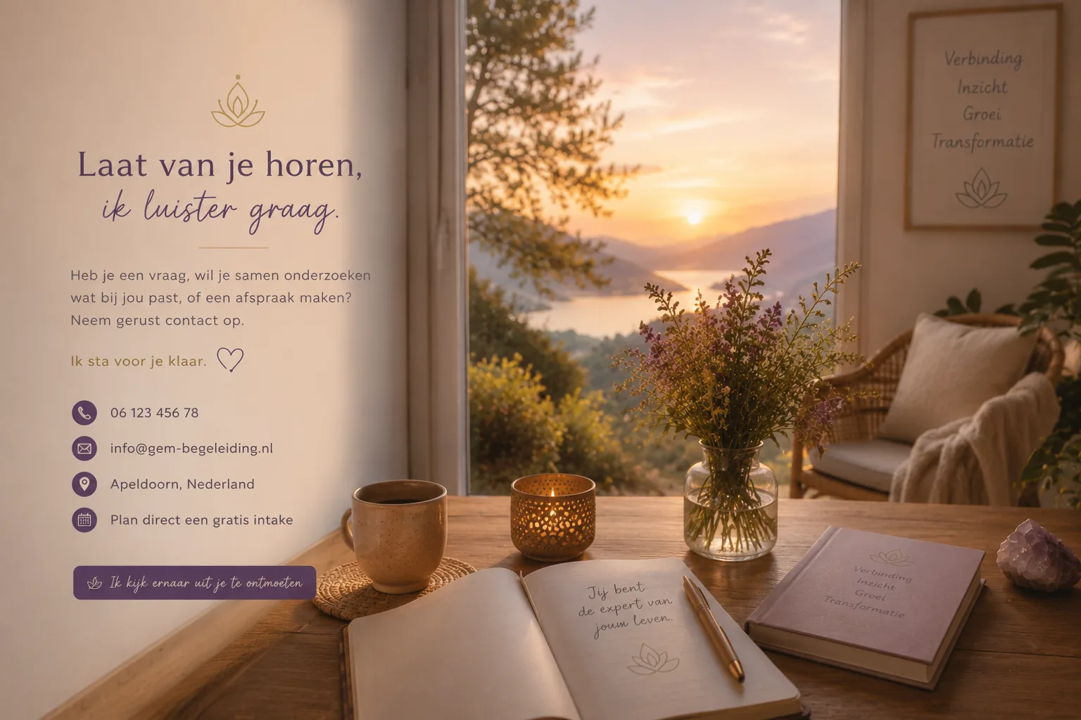 Warme contactruimte van GEM Body and Soul Work